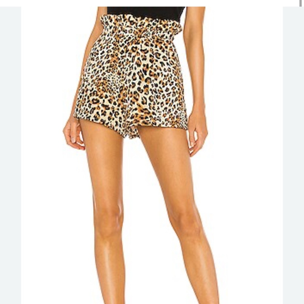 MAJORELLE High Waist Cheetah Print Shorts